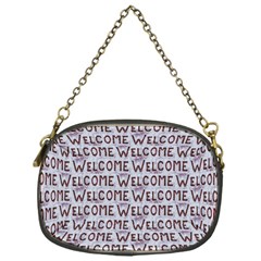 Welcome Letters Pattern Chain Purses (one Side) 