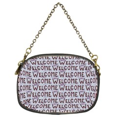 Welcome Letters Pattern Chain Purses (two Sides) 