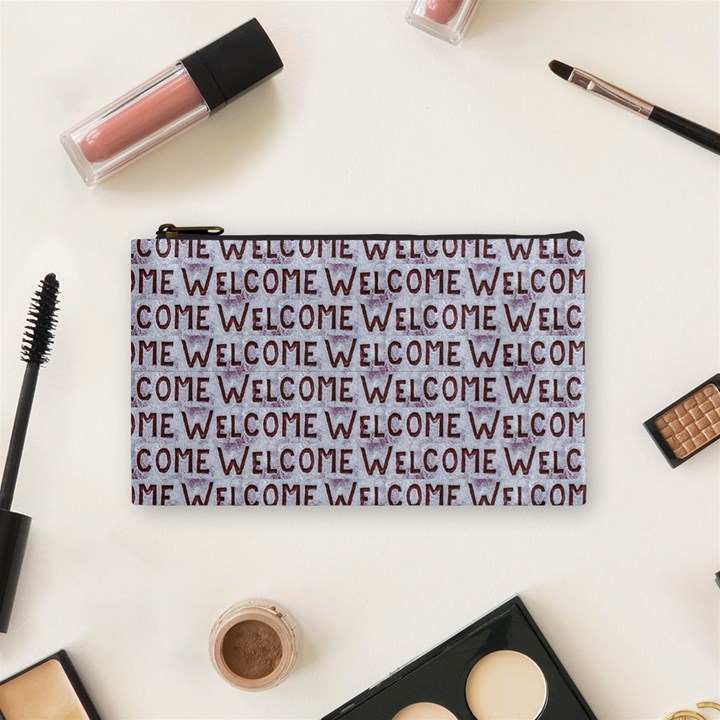 Welcome Letters Pattern Cosmetic Bag (Small) 