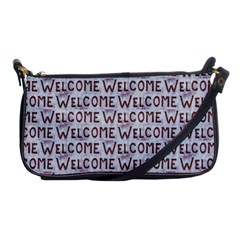 Welcome Letters Pattern Shoulder Clutch Bags by dflcprints