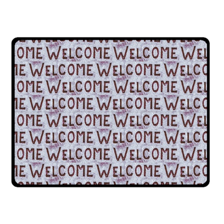 Welcome Letters Pattern Fleece Blanket (Small)