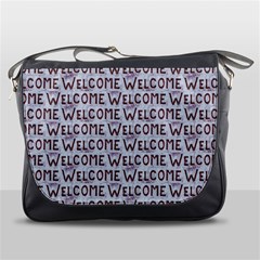 Welcome Letters Pattern Messenger Bags by dflcprints