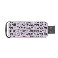 Welcome Letters Pattern Portable Usb Flash (one Side)