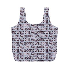 Welcome Letters Pattern Full Print Recycle Bags (m)  by dflcprints