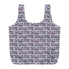 Welcome Letters Pattern Full Print Recycle Bags (l) 