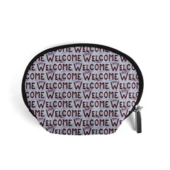 Welcome Letters Pattern Accessory Pouches (small) 