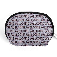 Welcome Letters Pattern Accessory Pouches (medium)  by dflcprints