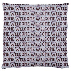 Welcome Letters Pattern Standard Flano Cushion Case (one Side)