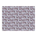 Welcome Letters Pattern Double Sided Flano Blanket (Mini)  35 x27  Blanket Front