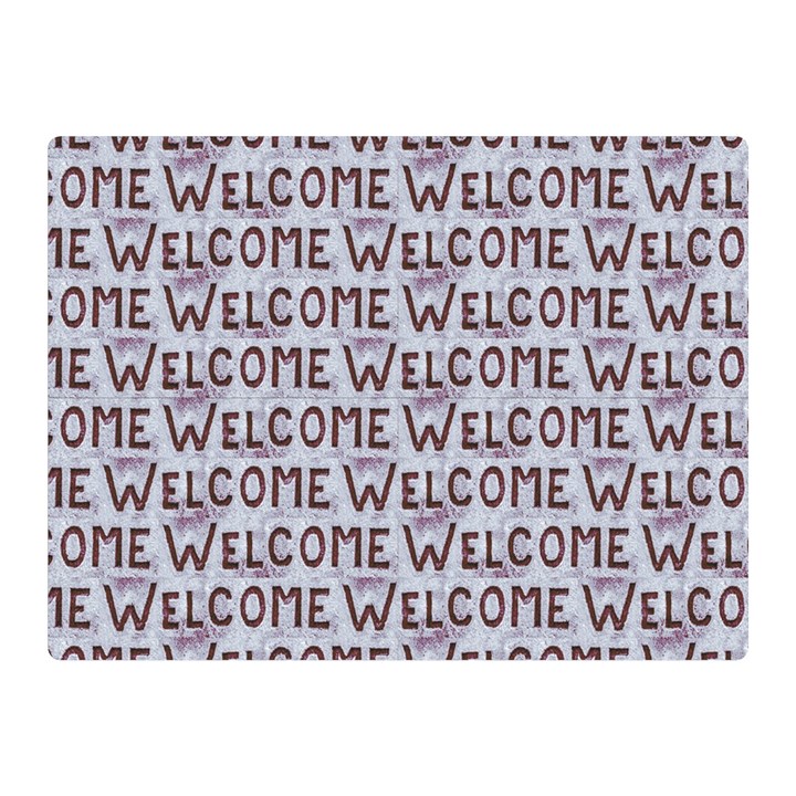 Welcome Letters Pattern Double Sided Flano Blanket (Mini) 