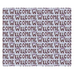 Welcome Letters Pattern Double Sided Flano Blanket (small)  by dflcprints