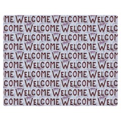 Welcome Letters Pattern Double Sided Flano Blanket (medium)  by dflcprints