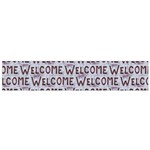 Welcome Letters Pattern Flano Scarf (Small)  Front