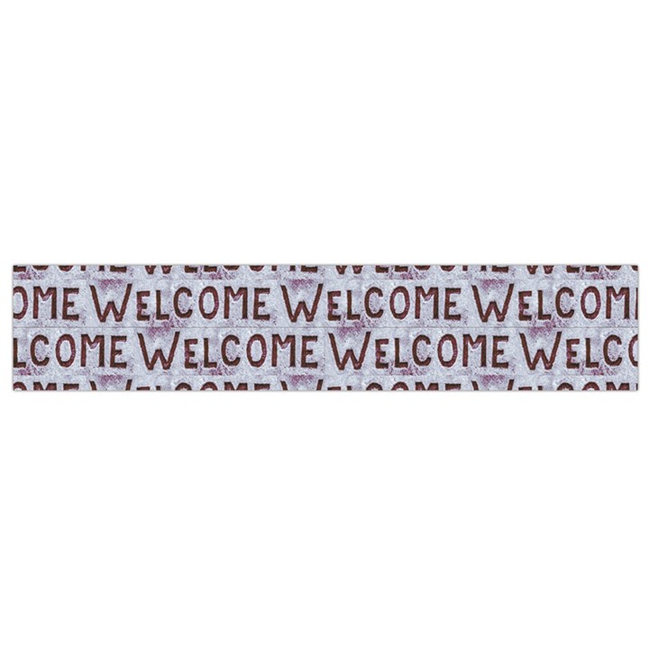 Welcome Letters Pattern Flano Scarf (Small) 