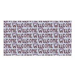 Welcome Letters Pattern Satin Shawl by dflcprints