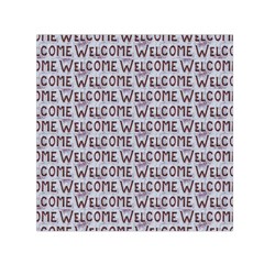 Welcome Letters Pattern Small Satin Scarf (square) 