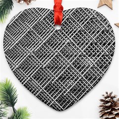 Grid Wire Mesh Stainless Rods Rods Raster Ornament (heart)