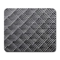 Grid Wire Mesh Stainless Rods Rods Raster Large Mousepads by Amaryn4rt