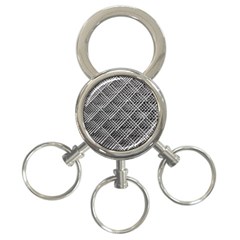 Grid Wire Mesh Stainless Rods Rods Raster 3-ring Key Chains by Amaryn4rt