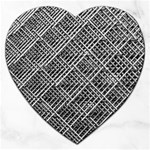 Grid Wire Mesh Stainless Rods Rods Raster Jigsaw Puzzle (Heart) Front