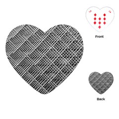 Grid Wire Mesh Stainless Rods Rods Raster Playing Cards (heart) 