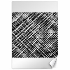 Grid Wire Mesh Stainless Rods Rods Raster Canvas 20  X 30   by Amaryn4rt