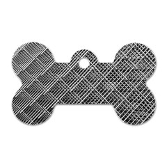 Grid Wire Mesh Stainless Rods Rods Raster Dog Tag Bone (one Side) by Amaryn4rt