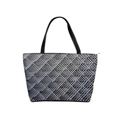 Grid Wire Mesh Stainless Rods Rods Raster Shoulder Handbags by Amaryn4rt