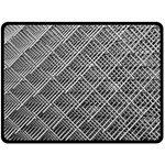 Grid Wire Mesh Stainless Rods Rods Raster Fleece Blanket (Large)  80 x60  Blanket Front