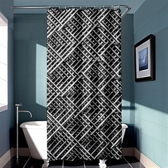 Grid Wire Mesh Stainless Rods Rods Raster Shower Curtain 36  X 72  (stall)  by Amaryn4rt