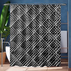 Grid Wire Mesh Stainless Rods Rods Raster Shower Curtain 60  X 72  (medium)  by Amaryn4rt