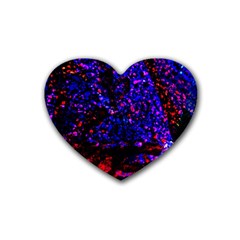 Grunge Abstract Rubber Coaster (heart) 