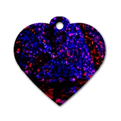 Grunge Abstract Dog Tag Heart (one Side)