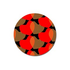 Heart Pattern Magnet 3  (round)