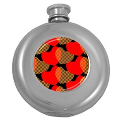 Heart Pattern Round Hip Flask (5 Oz)