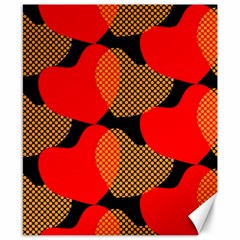 Heart Pattern Canvas 8  X 10  by Amaryn4rt