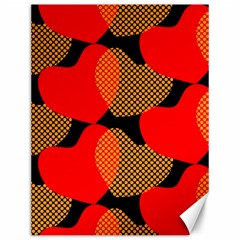 Heart Pattern Canvas 12  X 16   by Amaryn4rt