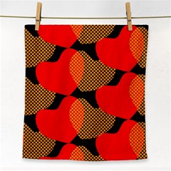 Heart Pattern Face Towel