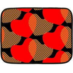 Heart Pattern Double Sided Fleece Blanket (mini) 