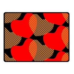 Heart Pattern Fleece Blanket (small) by Amaryn4rt