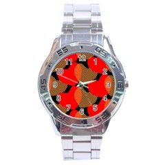 Heart Pattern Stainless Steel Analogue Watch