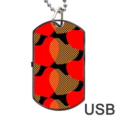 Heart Pattern Dog Tag Usb Flash (two Sides)