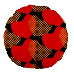 Heart Pattern Large 18  Premium Round Cushions by Amaryn4rt