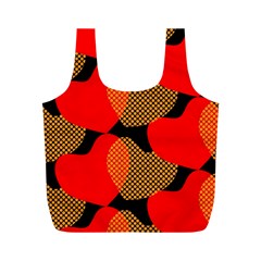 Heart Pattern Full Print Recycle Bags (m) 