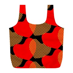 Heart Pattern Full Print Recycle Bags (l) 