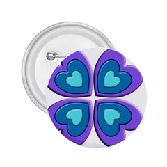 Light Blue Heart Images 2 25  Buttons