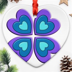 Light Blue Heart Images Ornament (heart)