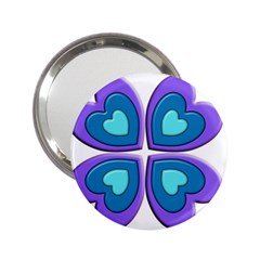 Light Blue Heart Images 2 25  Handbag Mirrors