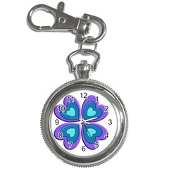 Light Blue Heart Images Key Chain Watches