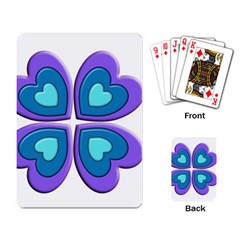 Light Blue Heart Images Playing Card by Amaryn4rt